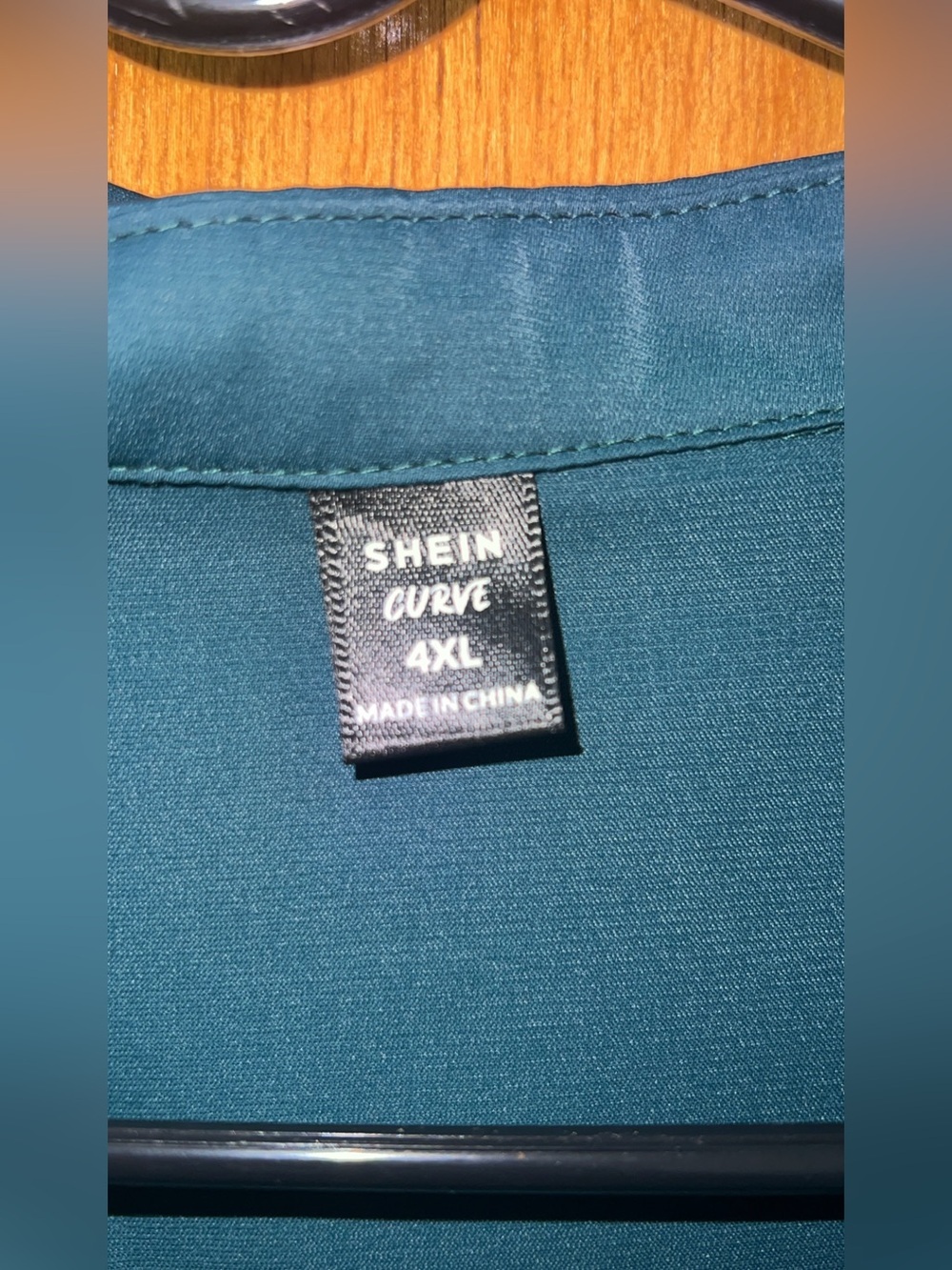 Plus Size Teal Button-Accent Shirt Dress Size 4XL BNWOT - Picture 4 of 7